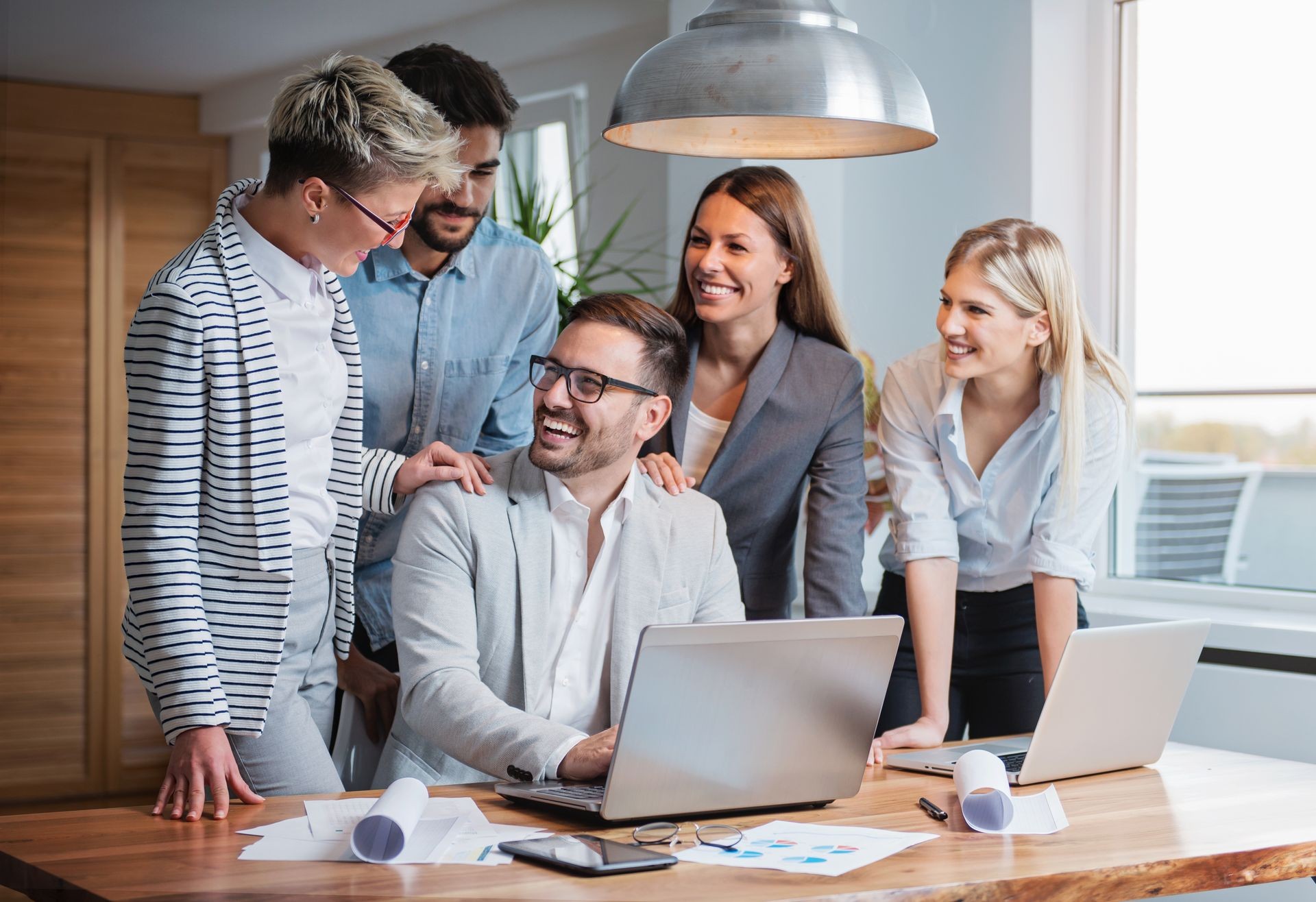 Business people working together on a project 